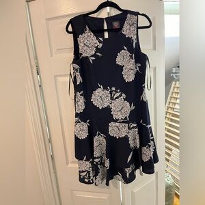 Navy Blue Vince Camuto Floral Dress